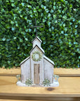 Rustic Holiday Church Figurines
