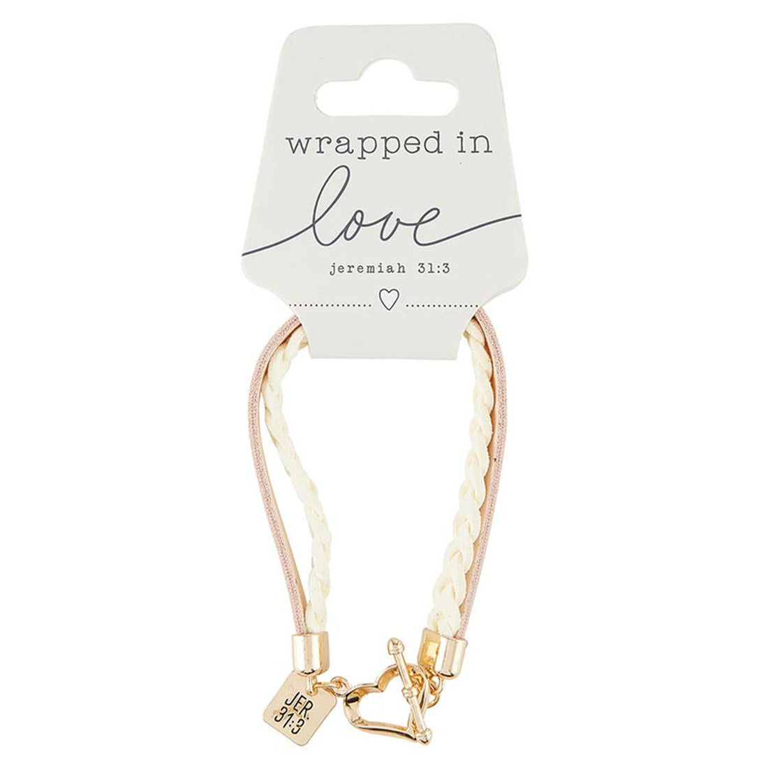 Wrapped in Love heart clasp Pink