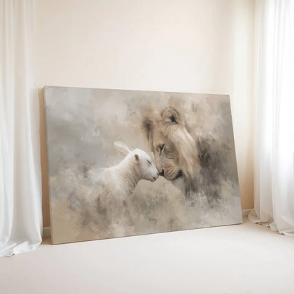 Lion & Lamb | Canvas 10x8