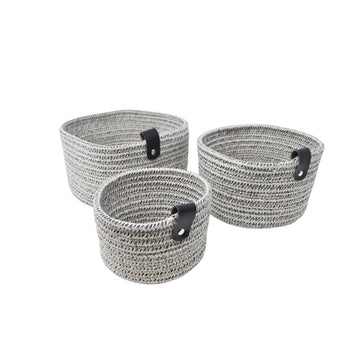 Grey Weave Baskets
