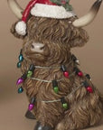 Holiday Highland Cow Figurines