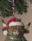 Highland Cow Christmas Ornaments