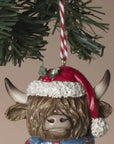 Highland Cow Christmas Ornaments