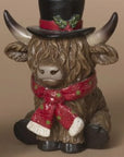 Holiday Highland Cow Figurines