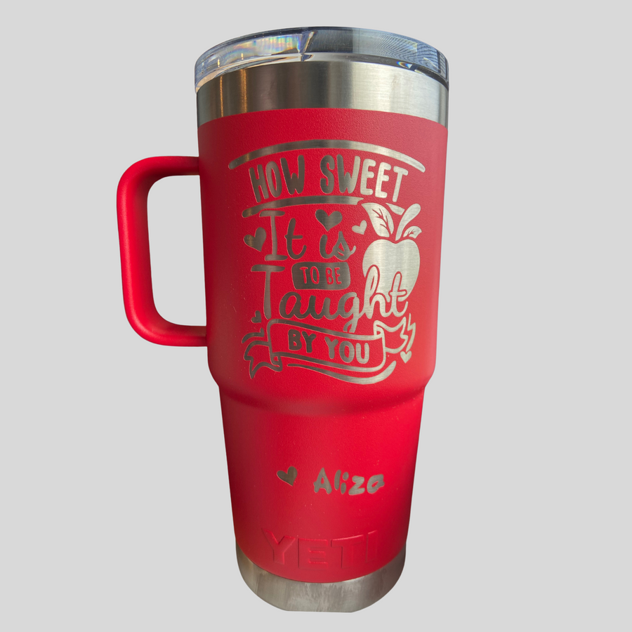 YETI RAMBLER 20oz TRAVEL MUG WITH STRONGHOLD LID