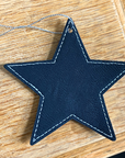 Personalized Leather Star Ornament