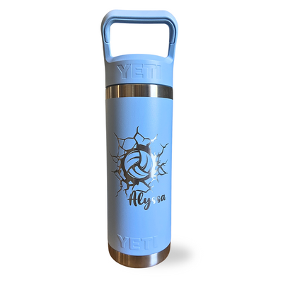 YETI 18oz Bottle with Color Match Straw Lid