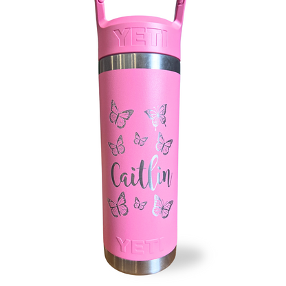 YETI 18oz Bottle with Color Match Straw Lid