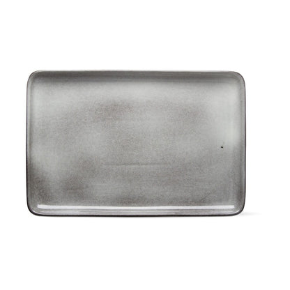Ceramic Rectangular Serving Platter Light Gray