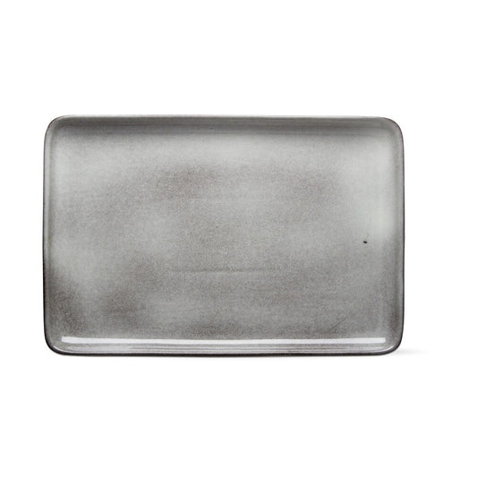 Ceramic Rectangular Serving Platter Light Gray