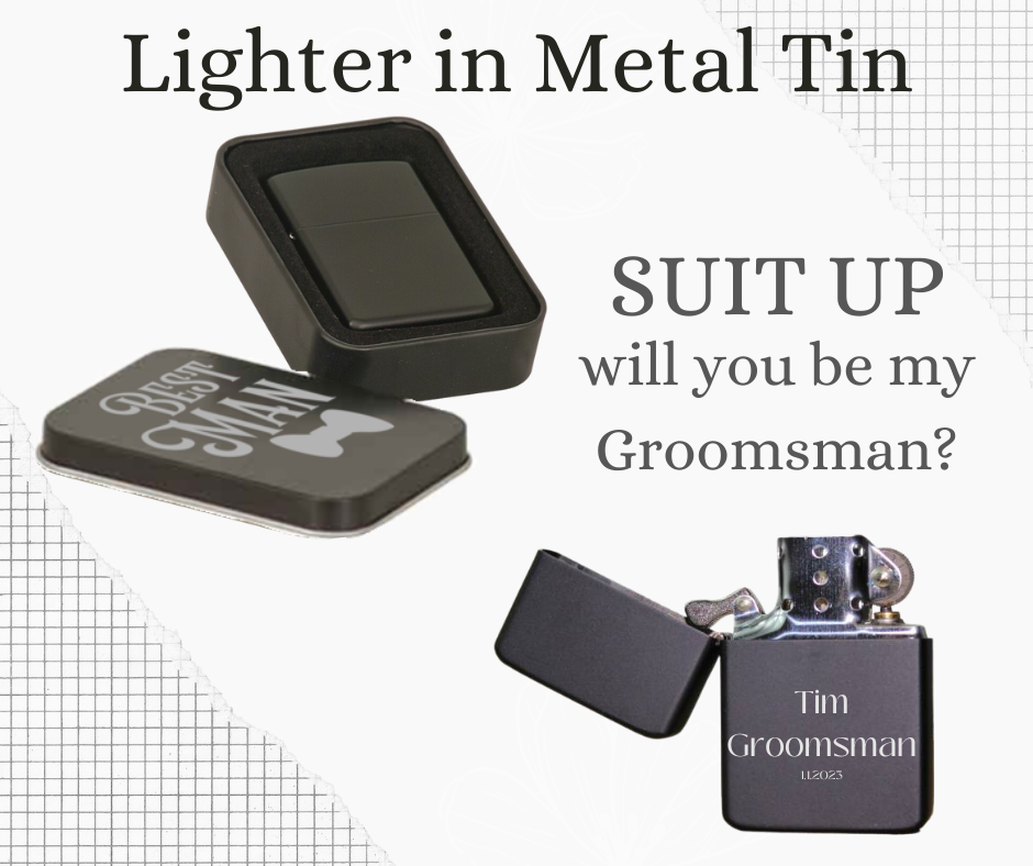 STAR Lighter in Metal Tin - Laserable
