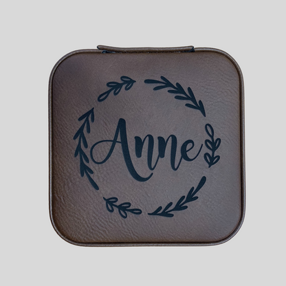 Leather Travel Jewelry Boxes - Customizable