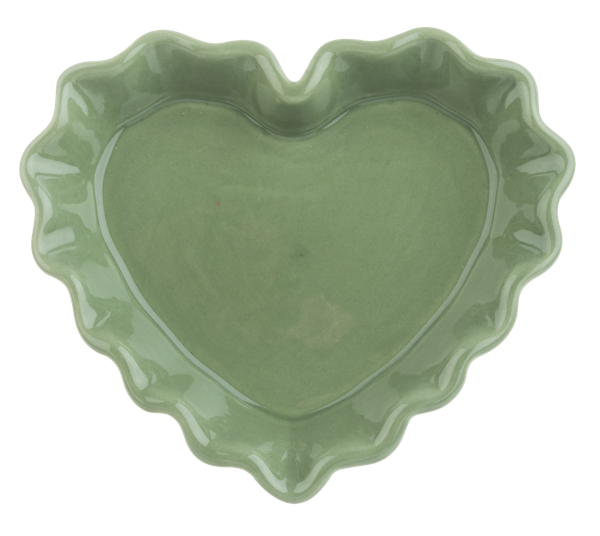 Ruffled Heart Trinket Dish