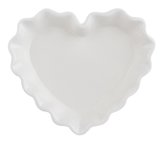 Ruffled Heart Trinket Dish