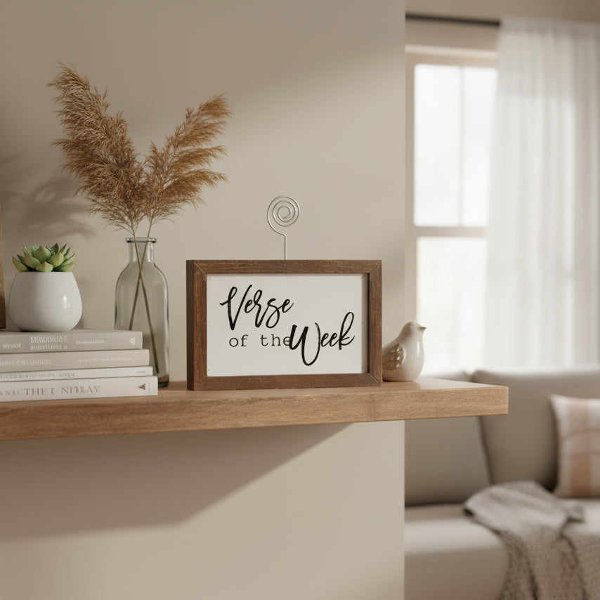 "Verse of the Week" Wood Framed Sign