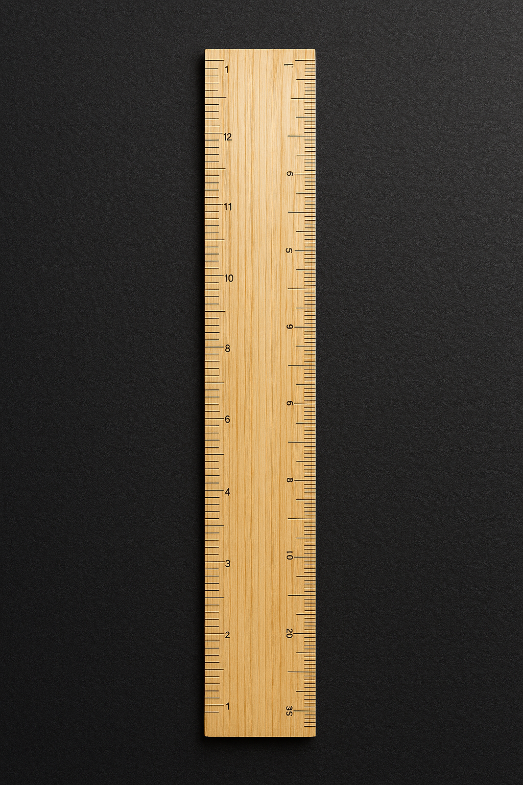 Wooden Laser-Engravable Ruler – 12” / 30 cm