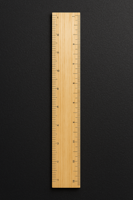 Wooden Laser-Engravable Ruler – 12” / 30 cm