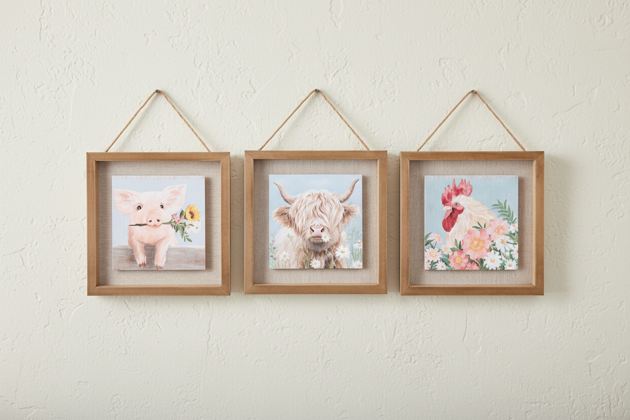 Flower Farm Hanging Plaques