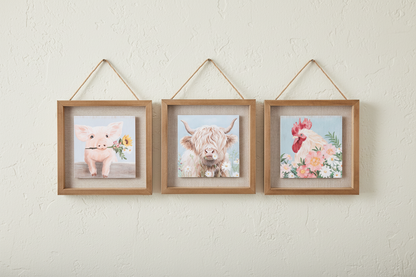 Flower Farm Hanging Plaques