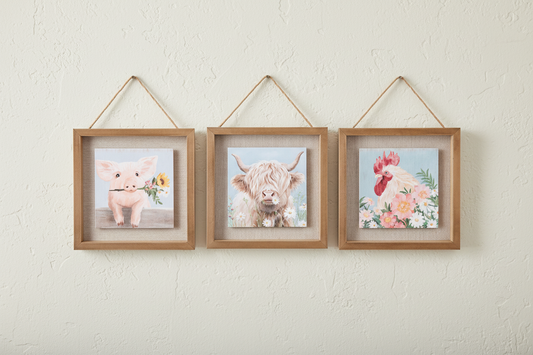 Flower Farm Hanging Plaques