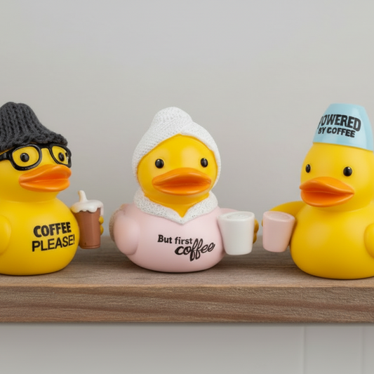 Coffee Lovers Duck Figurines