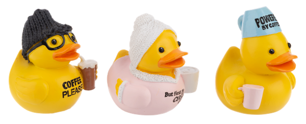 Coffee Lovers Duck Figurines