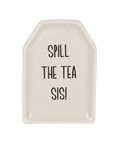 Tea Bag Holder & Teaspoon Set – Fun Phrases for Tea Lovers