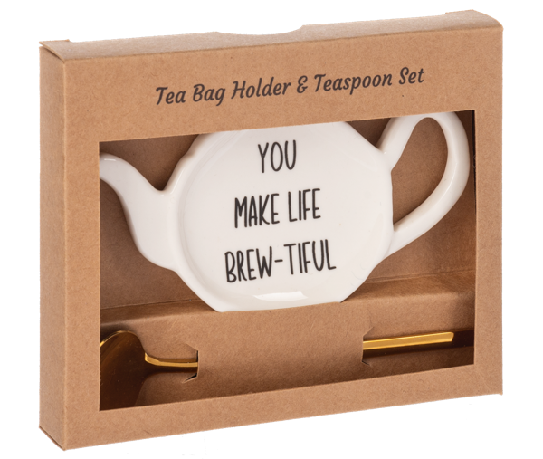 Teabag Holder & Teaspoon Set