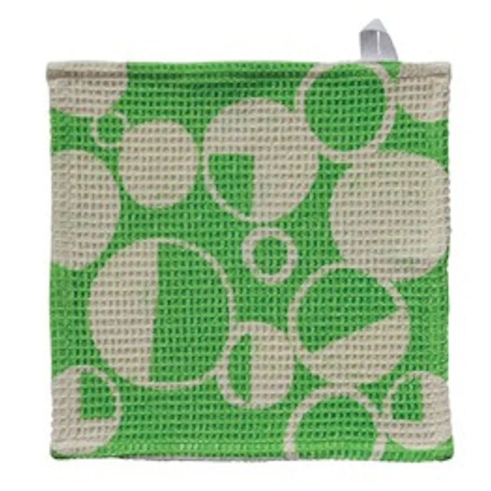 Cotton Waffle Weave Dish Cloth With Pattern