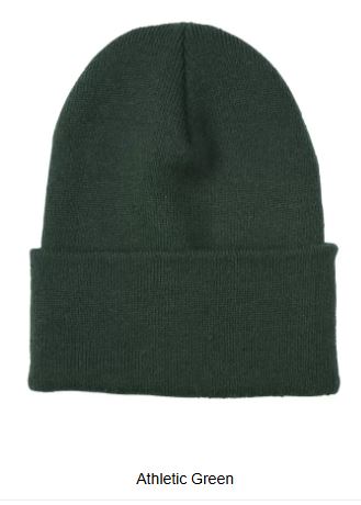 Custom Engraved Leather Patch on Touque