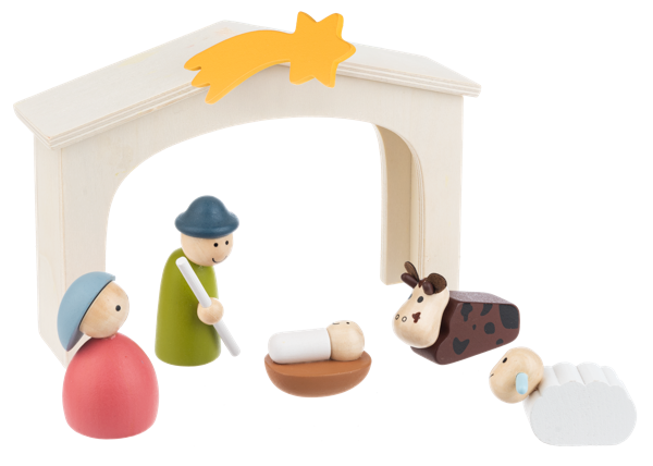 Wooden Nativity Play Set – 6 Piece Set