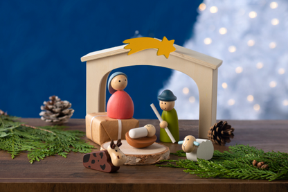Wooden Nativity Play Set – 6 Piece Set