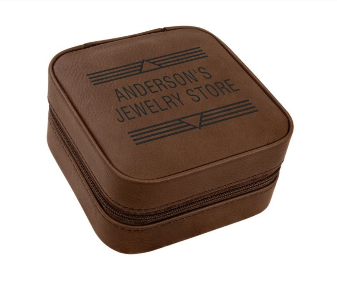 Leather Travel Jewelry Boxes - Customizable