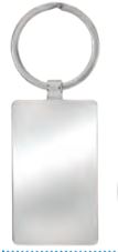 Metal Frame Leatherette Customizable Keychains
