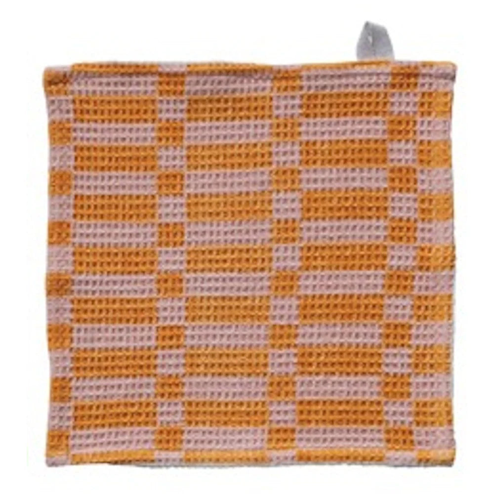 Cotton Waffle Weave Dish Cloth With Pattern