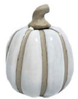 White Ceramic Pumpkin Décor