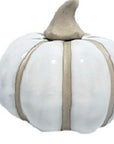 White Ceramic Pumpkin Décor