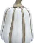 White Ceramic Pumpkin Décor
