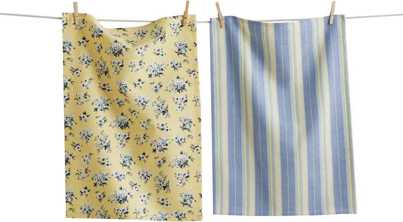 Floral Multi-Colour Dishtowel Sets Of Two
