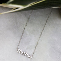 Sterling Silver "Mama" Nameplate Necklace