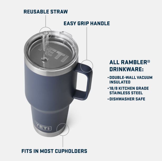 YETI RAMBLER 35oz Straw Mug with Straw Lid