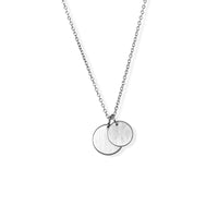 BRUSHED DOUBLE DISC NECKLACE