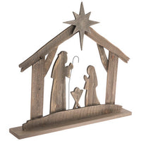 Wood Nativity Scene
