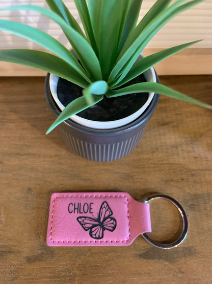 Leather Back Pack/Key Tag