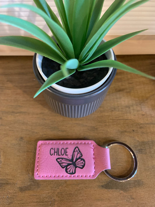 Leather Back Pack/Key Tag