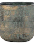 Green Pots with Gold Motif