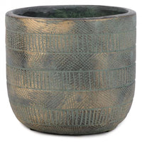Green Pots with Gold Motif