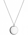 Small Circular Engravable Pendant Necklace