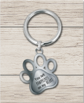 You left PAWPRINTS on my HEART keychain
