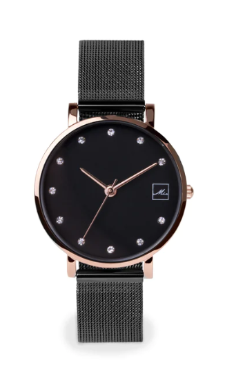 Small Stainless Steel Stones Watch